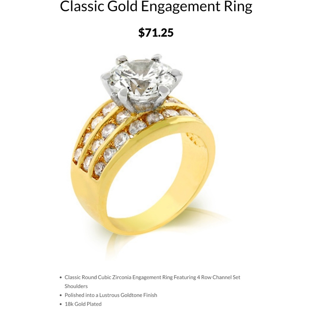 CZ TRIPLE BAND ENGAGEMENT RING💍 - Picture 7 of 7